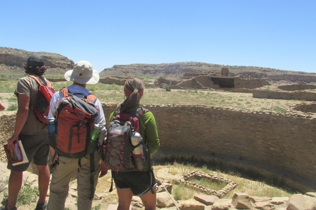 Archaeologist Bryon gives us a tour of Chaco Canyon's Pueblo Bonito. Photo courtesy of Cottonwood Gulch